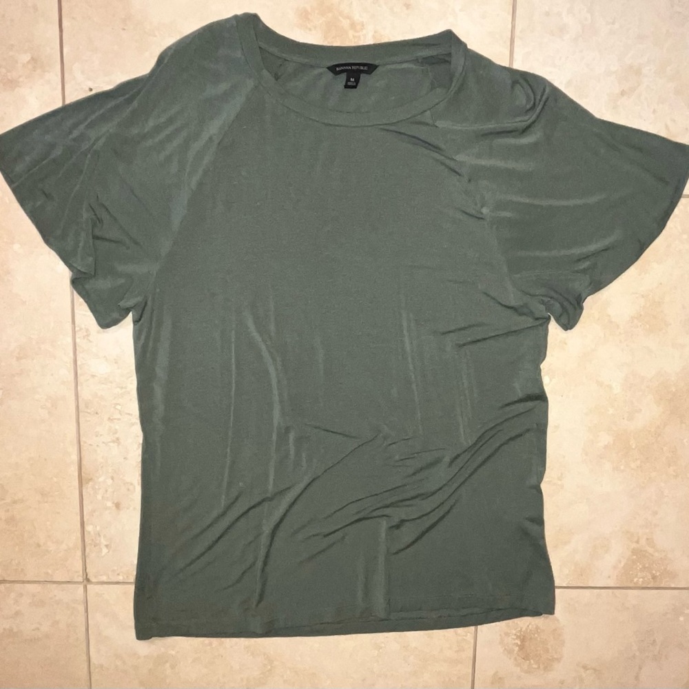 Banana Republic Green Short Sleeve Tee
